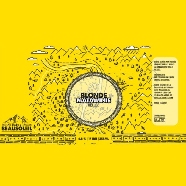 Brasserie artisanale Côte à Beausoleil - Blonde Matawinie Helles